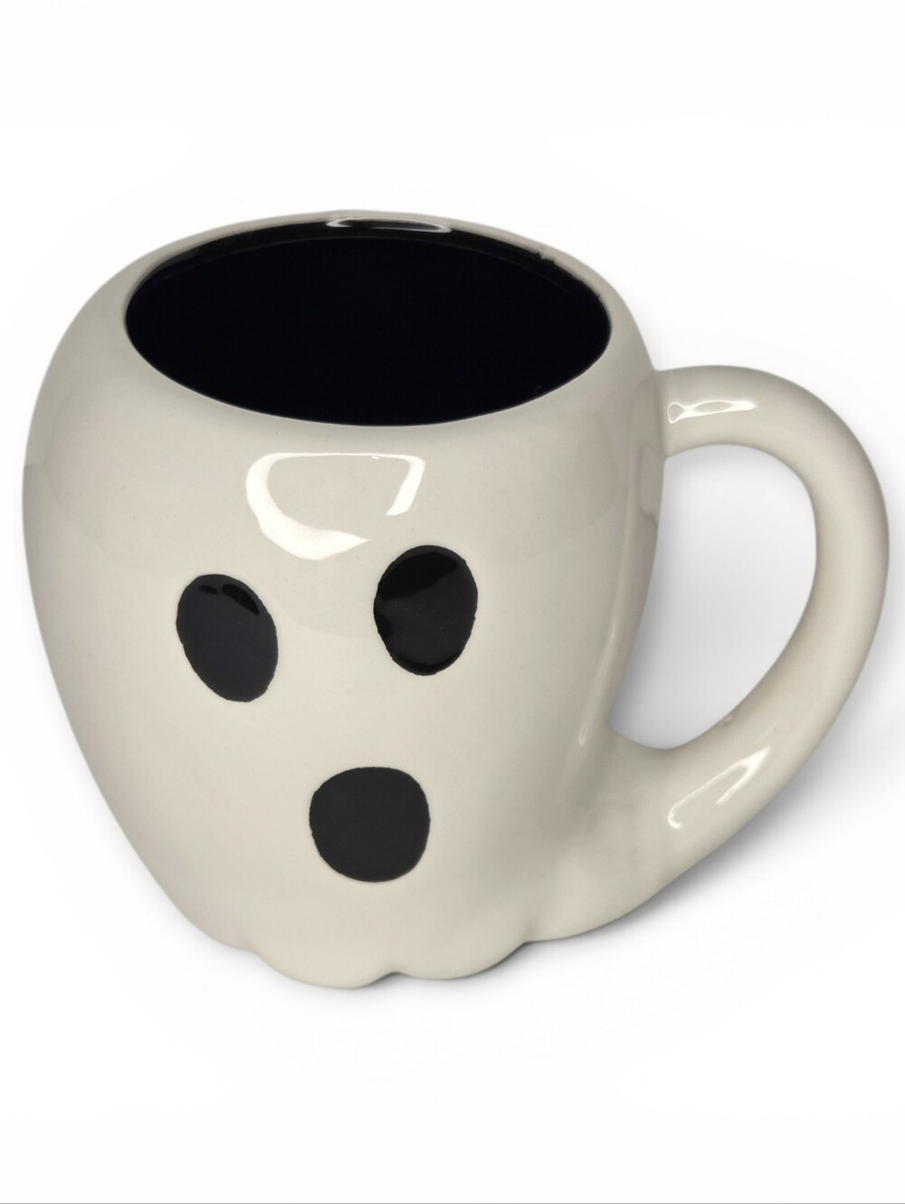 White Ghost Face Ceramic Mug Boo Crew